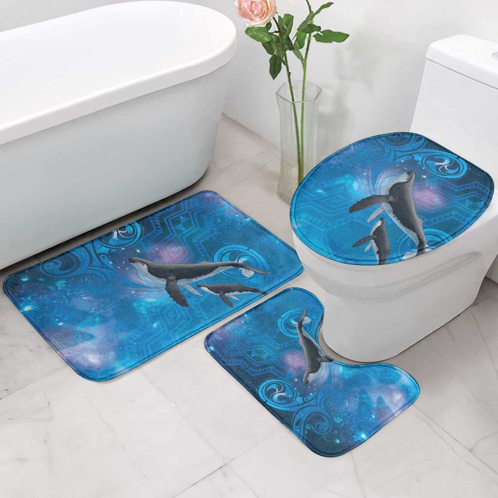 Paikea New Zealand Matariki Bathroom Set Humpback Whale Taniko Motifs Ocean Vibes