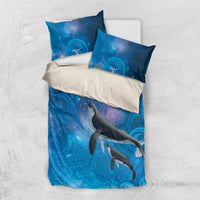 Paikea New Zealand Matariki Bedding Set Humpback Whale Taniko Motifs Ocean Vibes