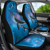 Paikea New Zealand Matariki Car Seat Cover Humpback Whale Taniko Motifs Ocean Vibes