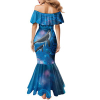 Paikea New Zealand Matariki Family Matching Mermaid Dress and Hawaiian Shirt Humpback Whale Taniko Motifs Ocean Vibes
