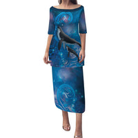 Paikea New Zealand Matariki Family Matching Puletasi and Hawaiian Shirt Humpback Whale Taniko Motifs Ocean Vibes
