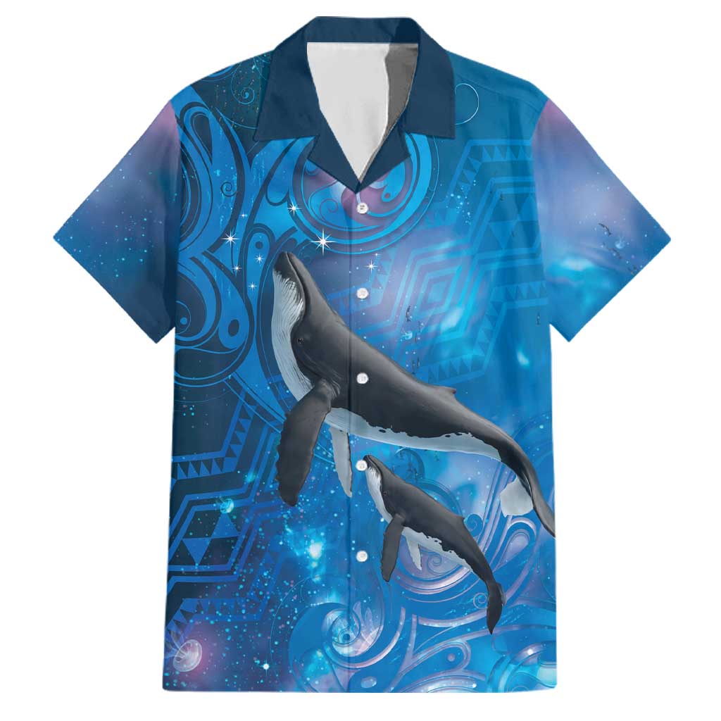 Paikea New Zealand Matariki Family Matching Tank Maxi Dress and Hawaiian Shirt Humpback Whale Taniko Motifs Ocean Vibes