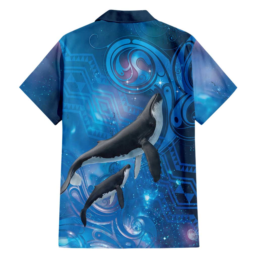 Paikea New Zealand Matariki Family Matching Tank Maxi Dress and Hawaiian Shirt Humpback Whale Taniko Motifs Ocean Vibes