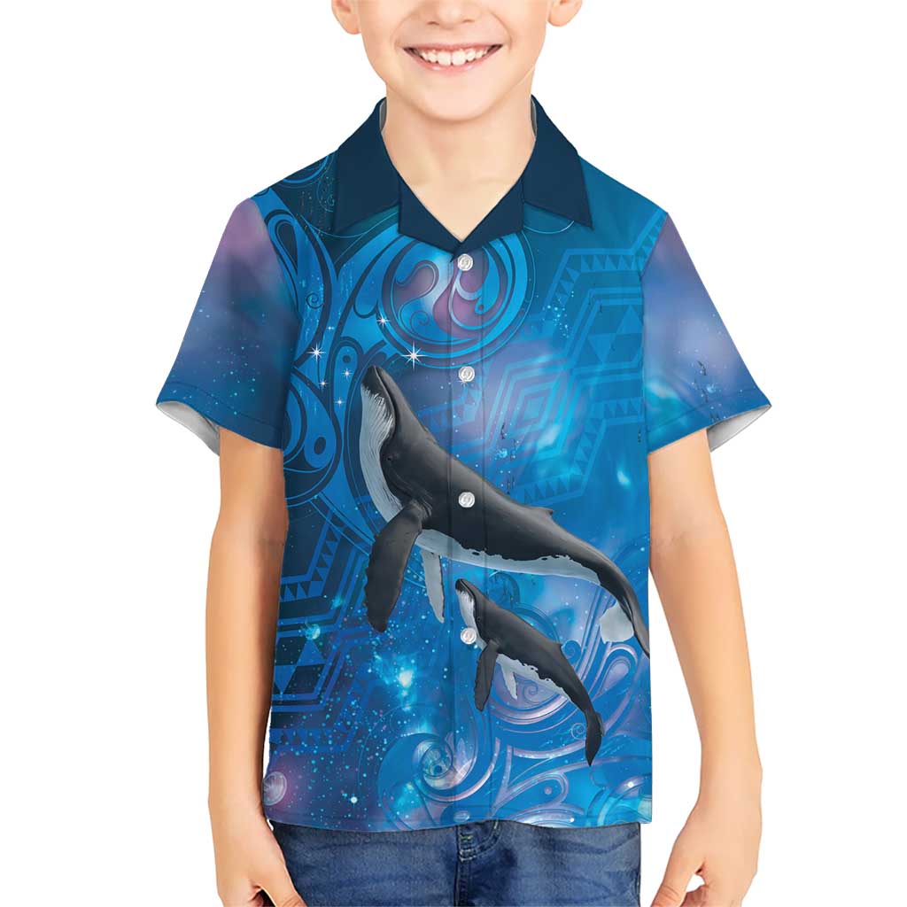 Paikea New Zealand Matariki Family Matching Tank Maxi Dress and Hawaiian Shirt Humpback Whale Taniko Motifs Ocean Vibes