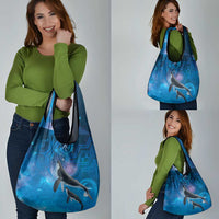 Paikea New Zealand Matariki Grocery Bag Humpback Whale Taniko Motifs Ocean Vibes