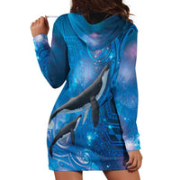 Paikea New Zealand Matariki Hoodie Dress Humpback Whale Taniko Motifs Ocean Vibes