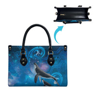 Paikea New Zealand Matariki Leather Bag Humpback Whale Taniko Motifs Ocean Vibes