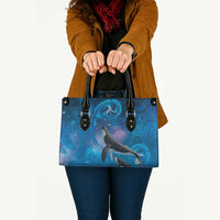 Paikea New Zealand Matariki Leather Bag Humpback Whale Taniko Motifs Ocean Vibes
