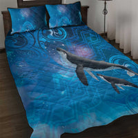 Paikea New Zealand Matariki Quilt Bed Set Humpback Whale Taniko Motifs Ocean Vibes