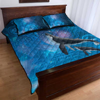 Paikea New Zealand Matariki Quilt Bed Set Humpback Whale Taniko Motifs Ocean Vibes