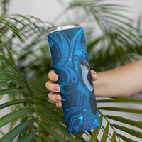 Paikea New Zealand Matariki Skinny Tumbler Humpback Whale Taniko Motifs Ocean Vibes