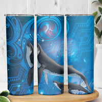 Paikea New Zealand Matariki Skinny Tumbler Humpback Whale Taniko Motifs Ocean Vibes