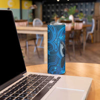 Paikea New Zealand Matariki Skinny Tumbler Humpback Whale Taniko Motifs Ocean Vibes