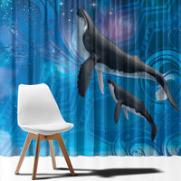 Paikea New Zealand Matariki Window Curtain Humpback Whale Taniko Motifs Ocean Vibes