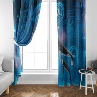 Paikea New Zealand Matariki Window Curtain Humpback Whale Taniko Motifs Ocean Vibes
