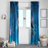 Paikea New Zealand Matariki Window Curtain Humpback Whale Taniko Motifs Ocean Vibes