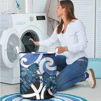 Piwakawaka New Zealand Matariki Laundry Basket Maori New Year Silver Fern Blue Galaxy LT14 - Polynesian Pride