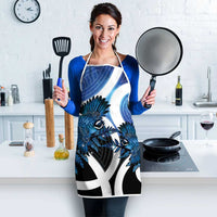 Piwakawaka New Zealand Matariki Apron Maori New Year Silver Fern Blue Galaxy