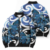 Piwakawaka New Zealand Matariki Bomber Puffer Jacket Maori New Year Silver Fern Blue Galaxy LT14 - Polynesian Pride