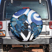 Piwakawaka New Zealand Matariki Spare Tire Cover Maori New Year Silver Fern Blue Galaxy LT14 Blue - Polynesian Pride