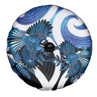 Piwakawaka New Zealand Matariki Spare Tire Cover Maori New Year Silver Fern Blue Galaxy LT14 - Polynesian Pride