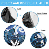 Piwakawaka New Zealand Matariki Spare Tire Cover Maori New Year Silver Fern Blue Galaxy LT14 - Polynesian Pride