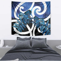 Piwakawaka New Zealand Matariki Tapestry Maori New Year Silver Fern Blue Galaxy LT14 - Polynesian Pride
