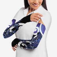 Piwakawaka New Zealand Matariki Arm Sleeves Maori New Year Silver Fern Purple Galaxy LT14 - Polynesian Pride