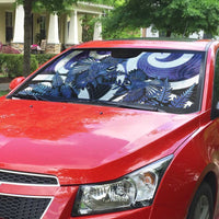 Piwakawaka New Zealand Matariki Auto Sun Shade Maori New Year Silver Fern Purple Galaxy