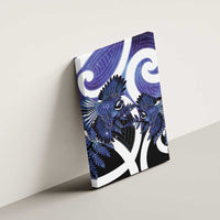 Piwakawaka New Zealand Matariki Canvas Wall Art Maori New Year Silver Fern Purple Galaxy