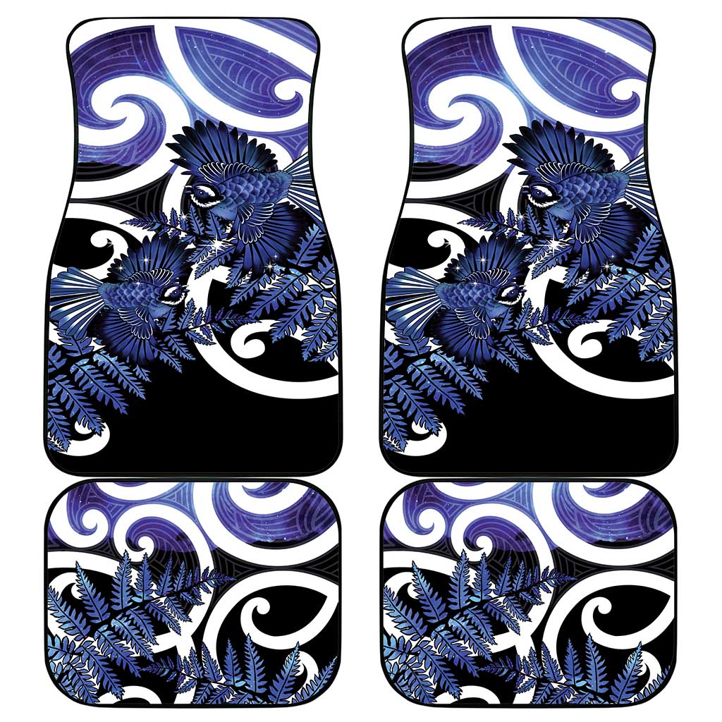 Piwakawaka New Zealand Matariki Car Mats Maori New Year Silver Fern Purple Galaxy