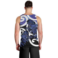 Piwakawaka New Zealand Matariki Men Tank Top Maori New Year Silver Fern Purple Galaxy LT14 - Polynesian Pride