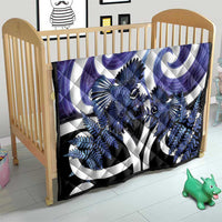 Piwakawaka New Zealand Matariki Quilt Maori New Year Silver Fern Purple Galaxy