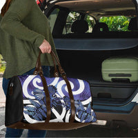 Piwakawaka New Zealand Matariki Travel Bag Maori New Year Silver Fern Purple Galaxy