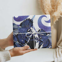 Piwakawaka New Zealand Matariki Wrapping Paper Maori New Year Silver Fern Purple Galaxy