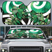 Piwakawaka New Zealand Matariki Auto Sun Shade Maori New Year Silver Fern Green Galaxy LT14 Green - Polynesian Pride