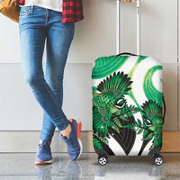 Piwakawaka New Zealand Matariki Luggage Cover Maori New Year Silver Fern Green Galaxy