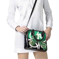 Piwakawaka New Zealand Matariki Shoulder Handbag Maori New Year Silver Fern Green Galaxy LT14 - Polynesian Pride