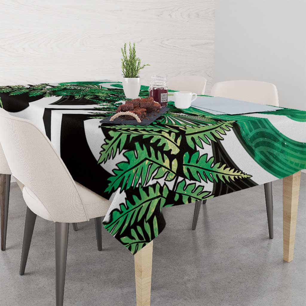 Piwakawaka New Zealand Matariki Tablecloth Maori New Year Silver Fern Green Galaxy LT14 - Polynesian Pride