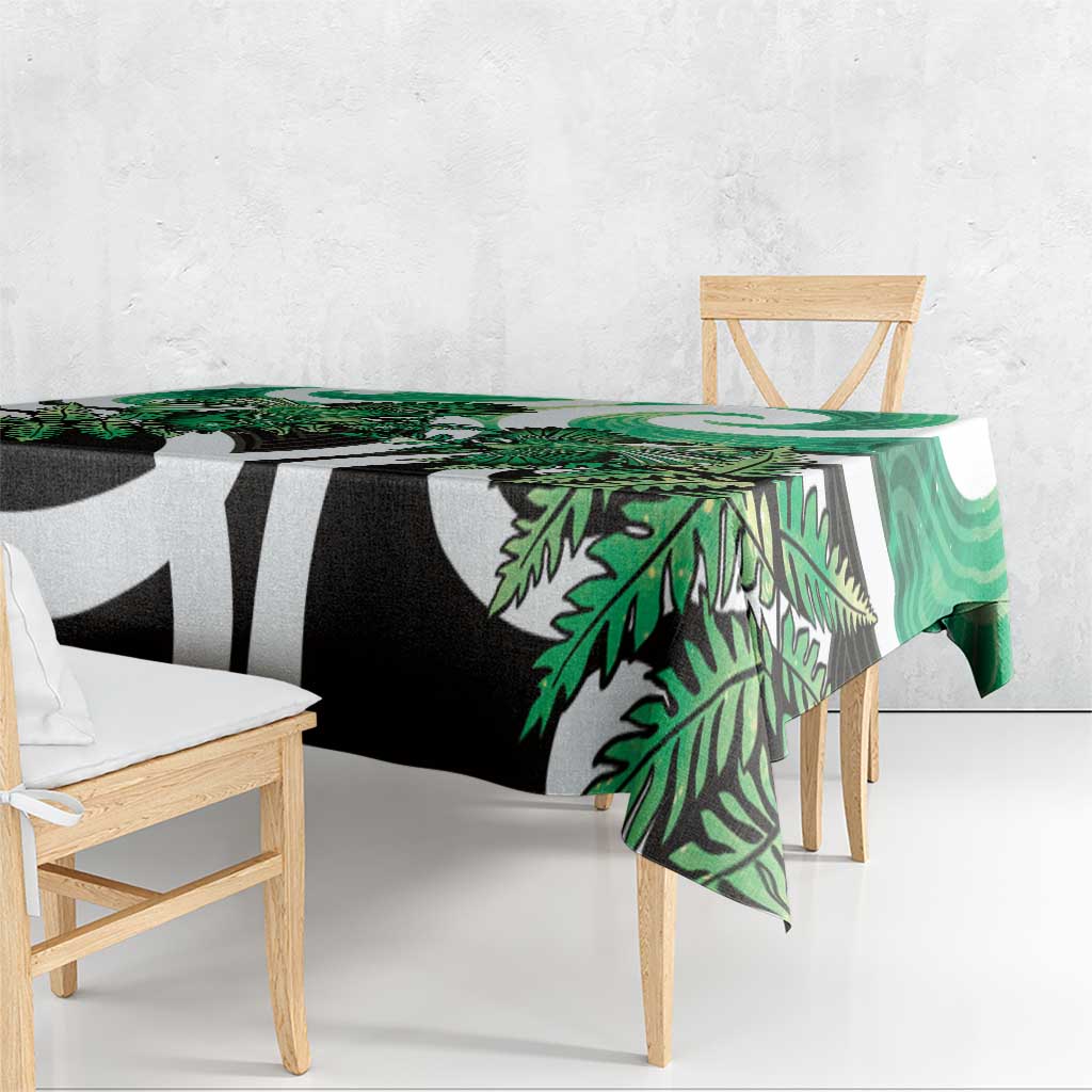 Piwakawaka New Zealand Matariki Tablecloth Maori New Year Silver Fern Green Galaxy LT14 - Polynesian Pride