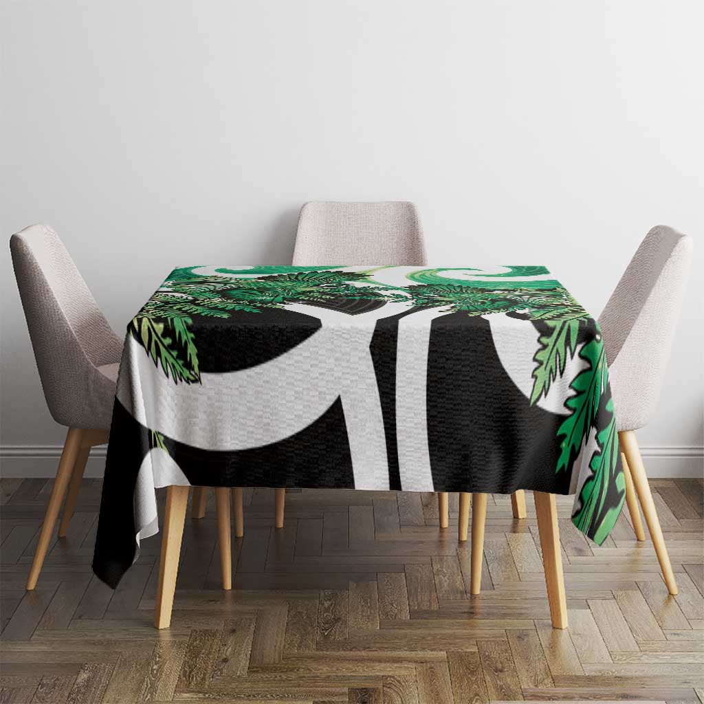 Piwakawaka New Zealand Matariki Tablecloth Maori New Year Silver Fern Green Galaxy LT14 - Polynesian Pride