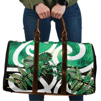 Piwakawaka New Zealand Matariki Travel Bag Maori New Year Silver Fern Green Galaxy