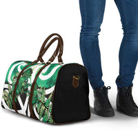 Piwakawaka New Zealand Matariki Travel Bag Maori New Year Silver Fern Green Galaxy