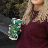 Piwakawaka New Zealand Matariki Tumbler Cup Maori New Year Silver Fern Green Galaxy