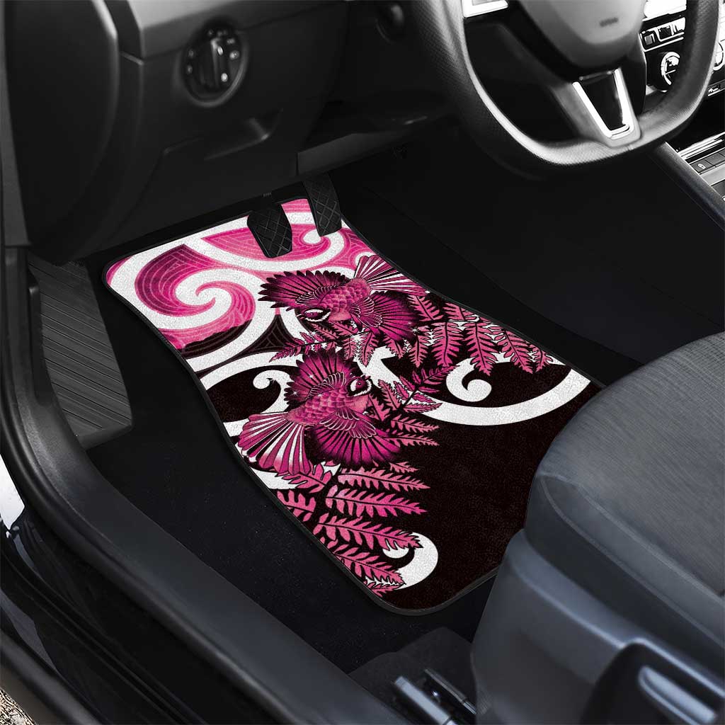 Piwakawaka New Zealand Matariki Car Mats Maori New Year Silver Fern Pink Galaxy