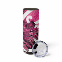 Piwakawaka New Zealand Matariki Skinny Tumbler Maori New Year Silver Fern Pink Galaxy