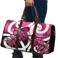 Piwakawaka New Zealand Matariki Travel Bag Maori New Year Silver Fern Pink Galaxy