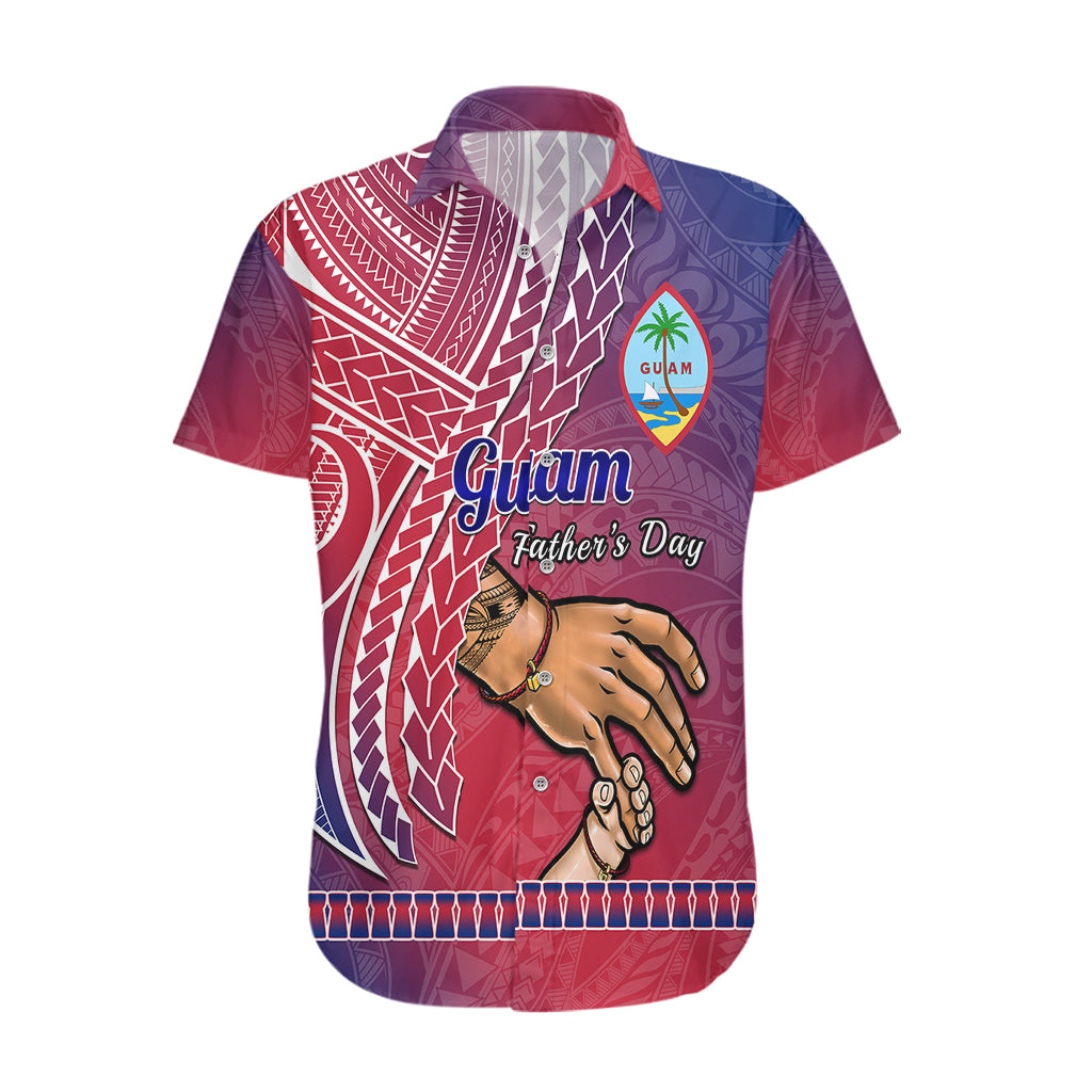 Polynesian Pride Father Day Guam Hawaiian Shirt I Love You Dad Guaman Latte Stone LT14 Red - Polynesian Pride
