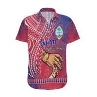 Polynesian Pride Father Day Guam Hawaiian Shirt I Love You Dad Guaman Latte Stone LT14 Red - Polynesian Pride