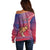 Polynesian Pride Father Day Guam Off Shoulder Sweater I Love You Dad Guaman Latte Stone LT14 - Polynesian Pride